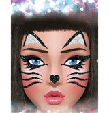 Glitter Face Chat Noir – Bijou de Visage Halloween