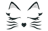 Glitter Face Chat Noir – Bijou de Visage Halloween