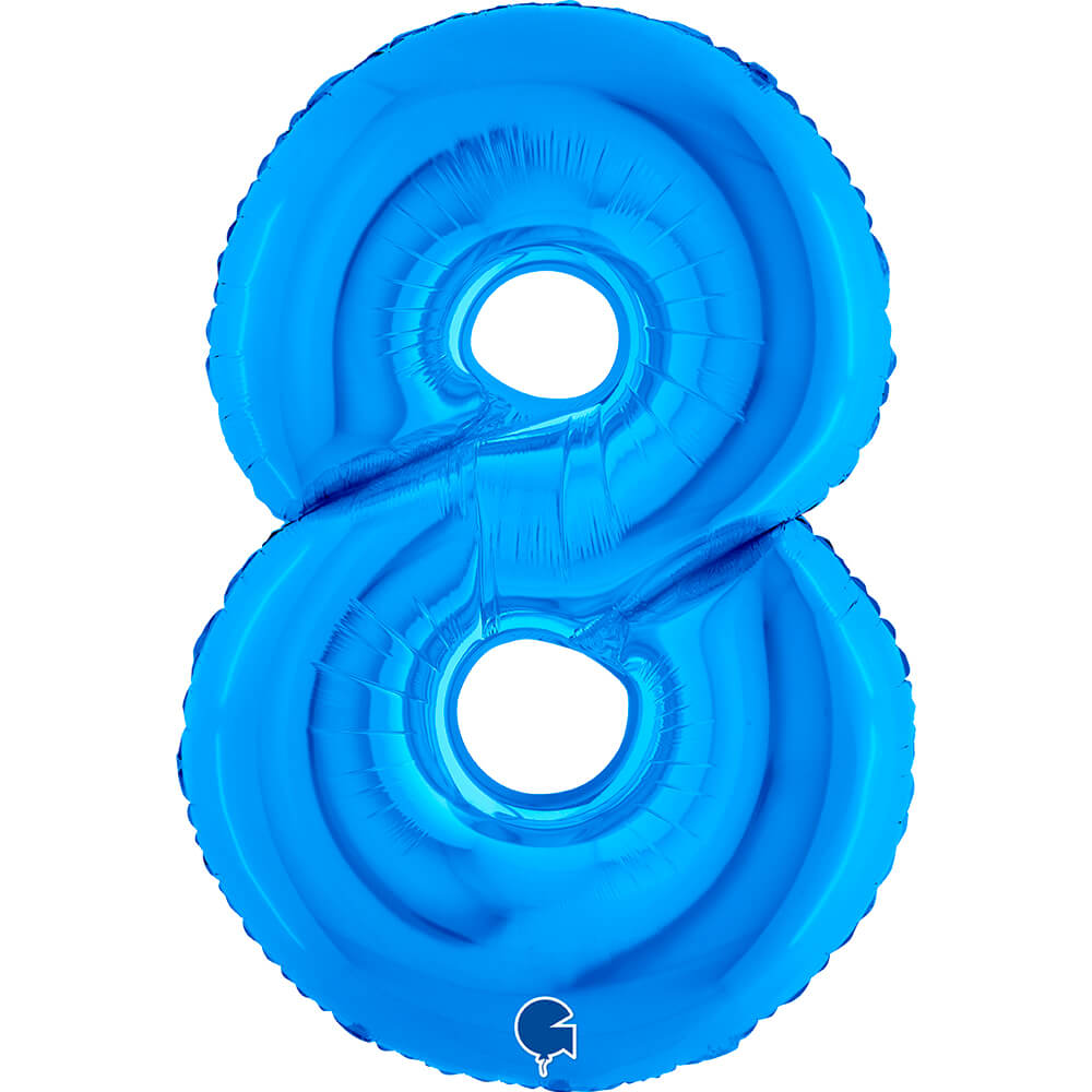 Ballon chiffre bleu - 40" - Gonflage Hélium en boutique