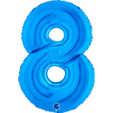 Ballon chiffre bleu - 40" - Gonflage Hélium en boutique