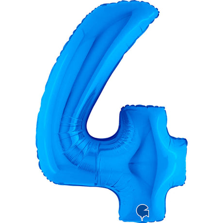 Ballon chiffre bleu - 40" - Gonflage Hélium en boutique