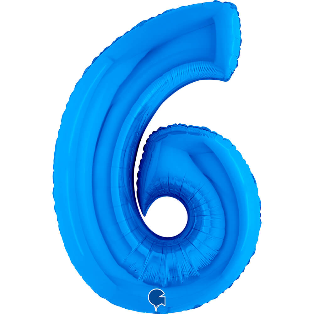 Ballon chiffre bleu - 40" - Gonflage Hélium en boutique