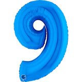 Ballon chiffre bleu - 40" - Gonflage Hélium en boutique