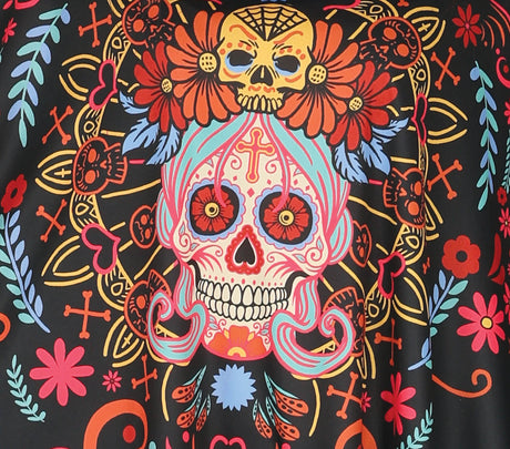 Déguisement Poncho Jour des Morts Adulte Femme – Jour des Morts et Halloween