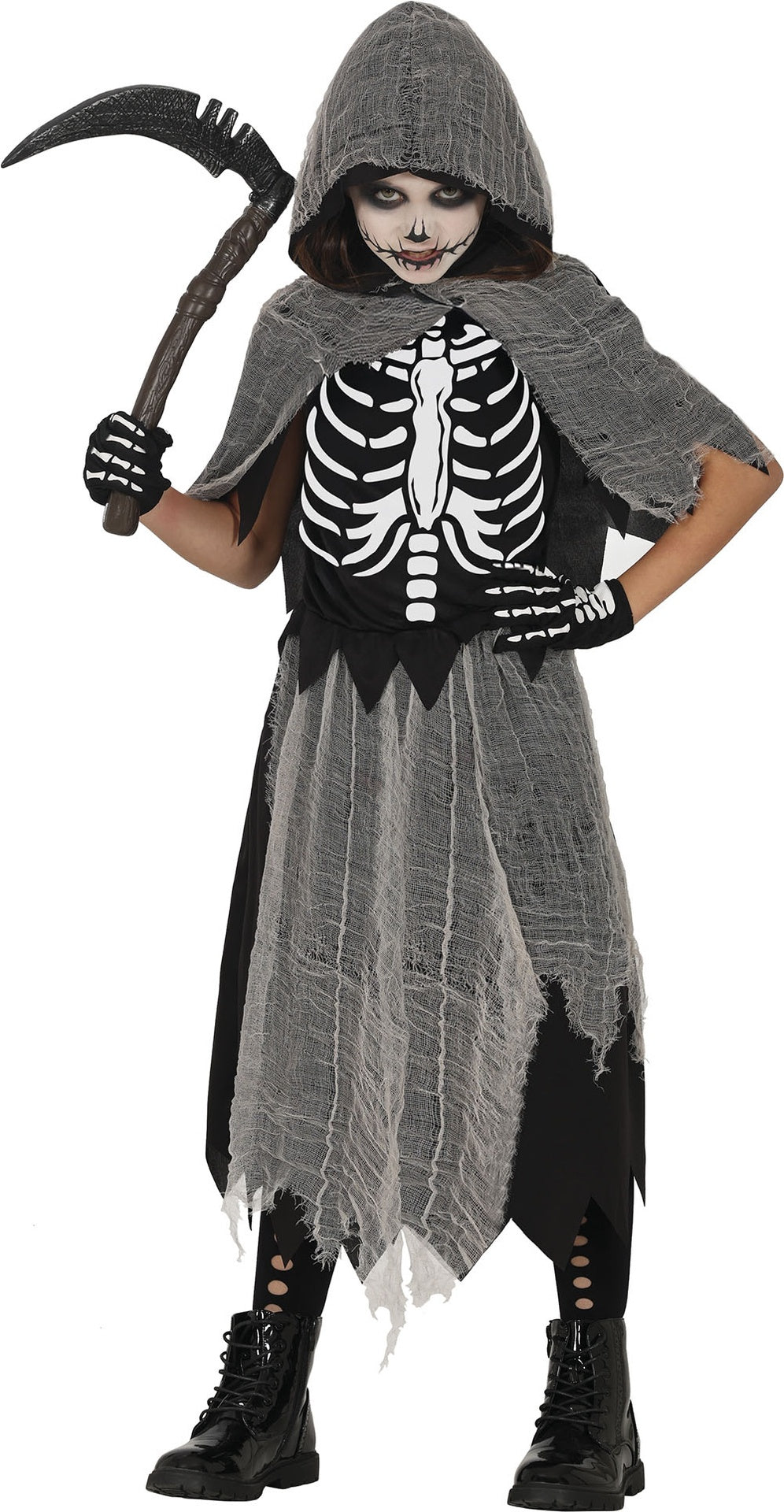 Déguisement Faucheur Squelette Enfant Fille – Halloween