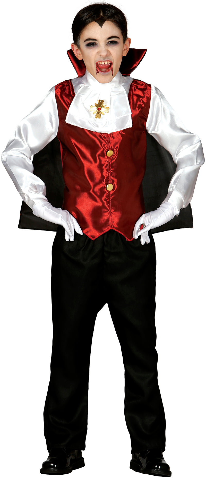 Déguisement Dracula Vampire Rouge Enfant Garçon 10-12 Ans – Halloween