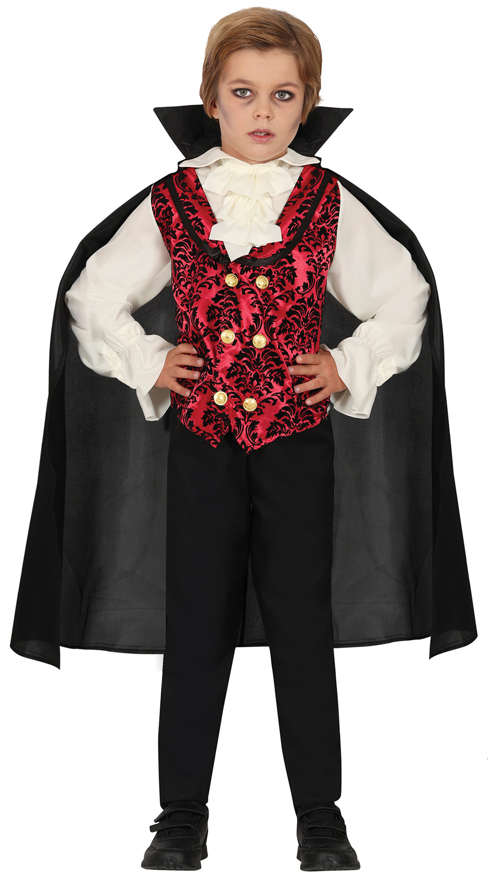 Déguisement Vampire Classique Gilet Rouge 3 à 6 Ans Enfant Garçon – Halloween