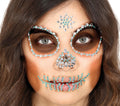 Bijoux de Visage Tête de Mort Adhésifs – Halloween