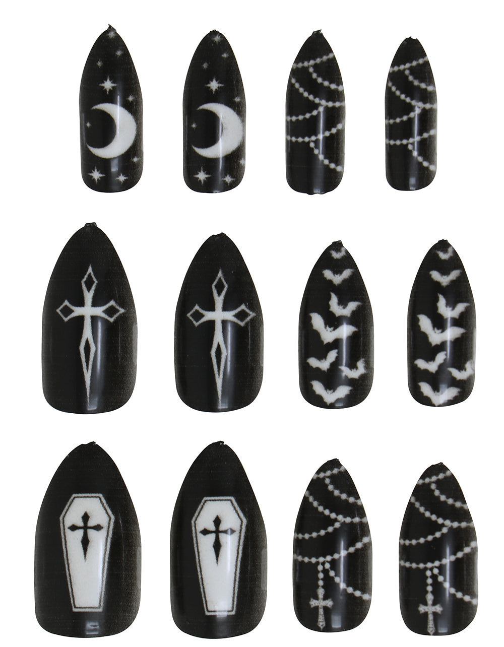 Faux Ongles Vampire avec Colle – Halloween