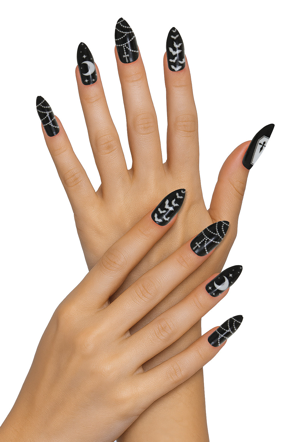 Faux Ongles Vampire avec Colle – Halloween