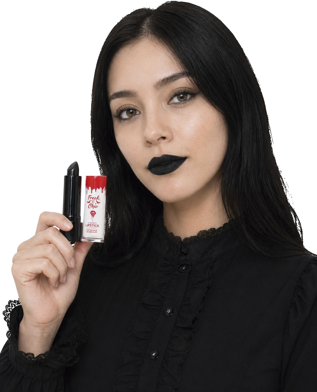 Rouge à Lèvres Noir Mat – Maquillage Halloween