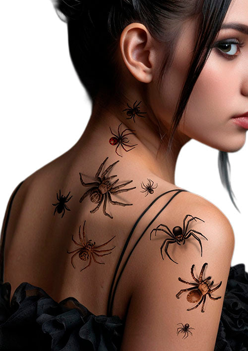 Tatouages Araignées avec Ombre – Halloween