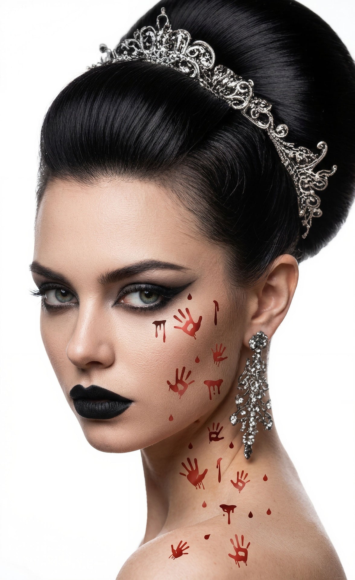 Tatouages Mains de Sang Brillants – Halloween