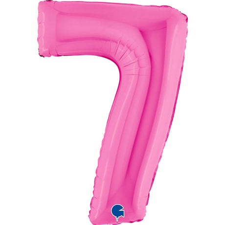 Ballon chiffre - Fuchsia holographique - 40" - Gonflage Hélium en boutique
