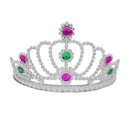 Diadème argenté en PVC - Femme - Style princesse