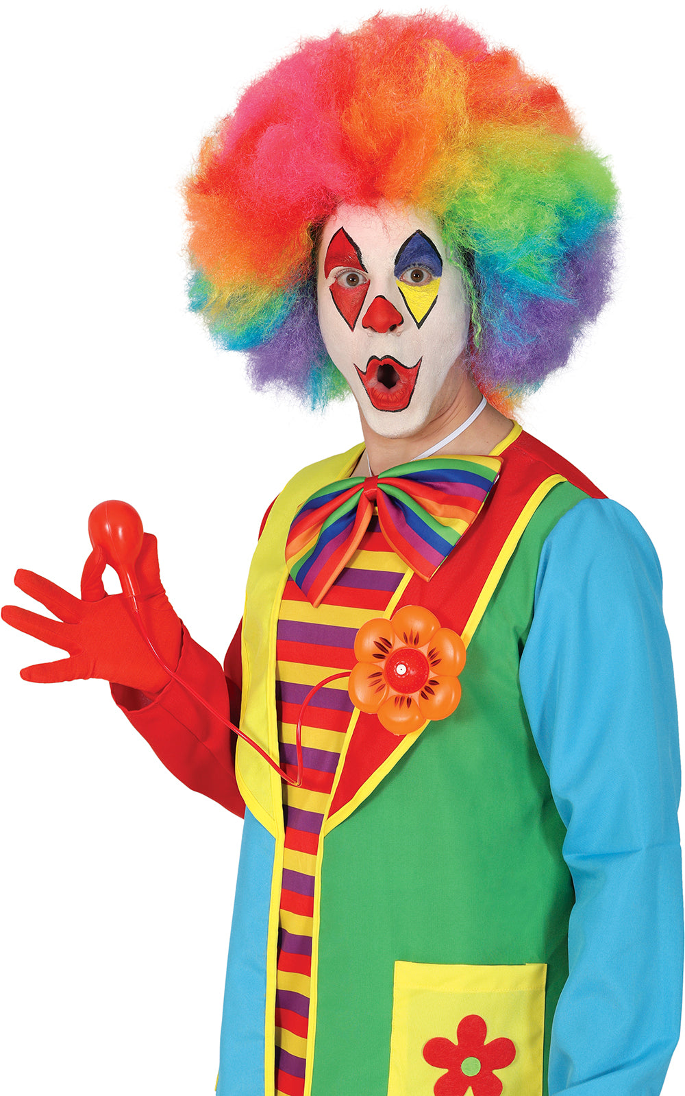 Fleur à eau clown - Rouge et jaune - 12 cm - PVC