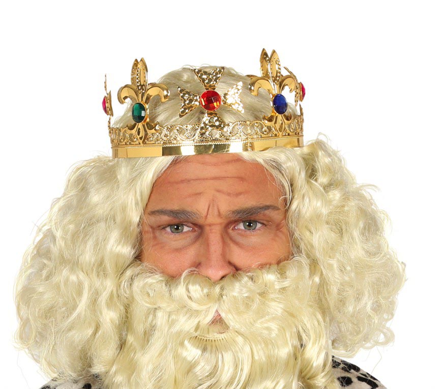 Couronne de roi dorée en métal - 18 cm - Noël