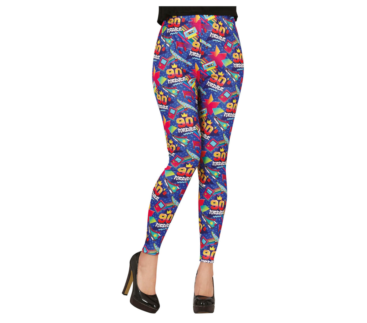 Legging 90's multicolore adulte - Taille M - Effet festif