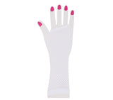 Gants résille blancs - 26 cm - spécial années 80