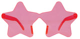 Lunettes étoiles roses en PVC - Adulte