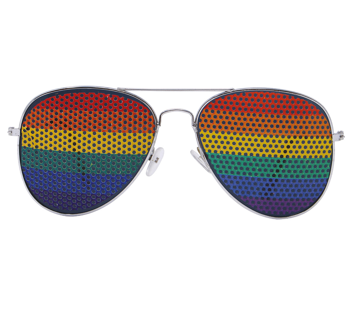Lunettes aviateur multicolores en métal et PVC - Arc-en-ciel