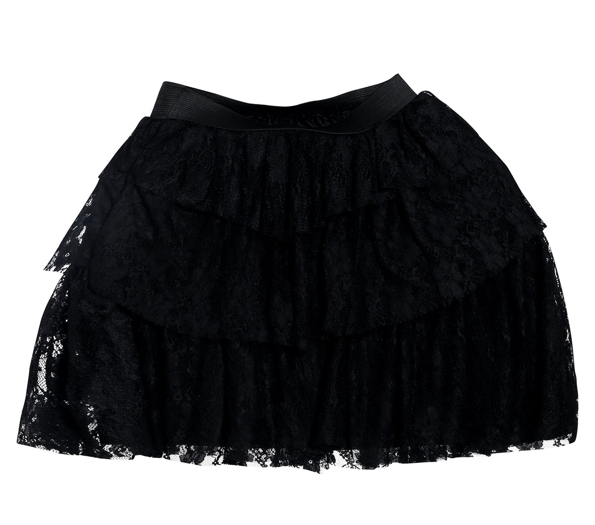 Jupe 80's noire en polyester - Femme - Effet rock