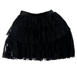 Jupe 80's noire en polyester - Femme - Effet rock