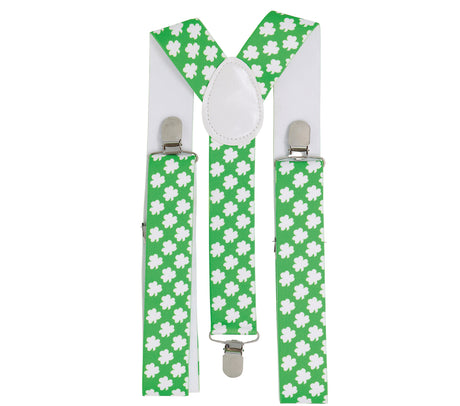 Bretelles vertes et blanches - Saint-Patrick - Adulte