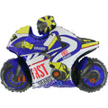 Ballon moto bleue - 29" - Gonflage Hélium en boutique