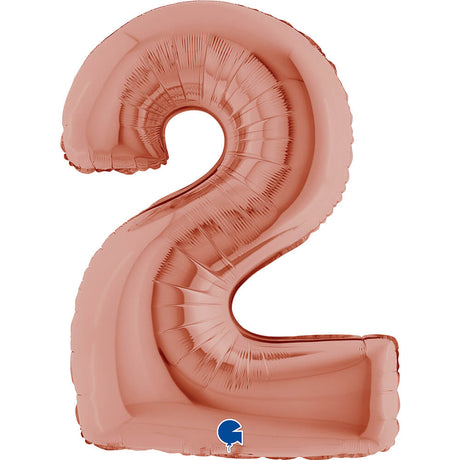 Ballon chiffre - Rose gold - 40" - Gonflage Hélium en boutique