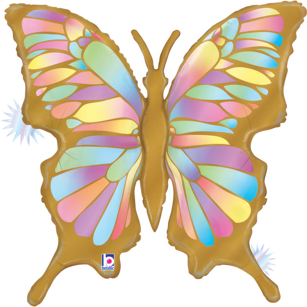 Ballon papillon opale - 24" - Gonflage Hélium en boutique
