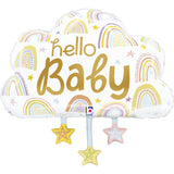 Ballon nuage - Blanc - 28" - Gonflage Hélium en boutique