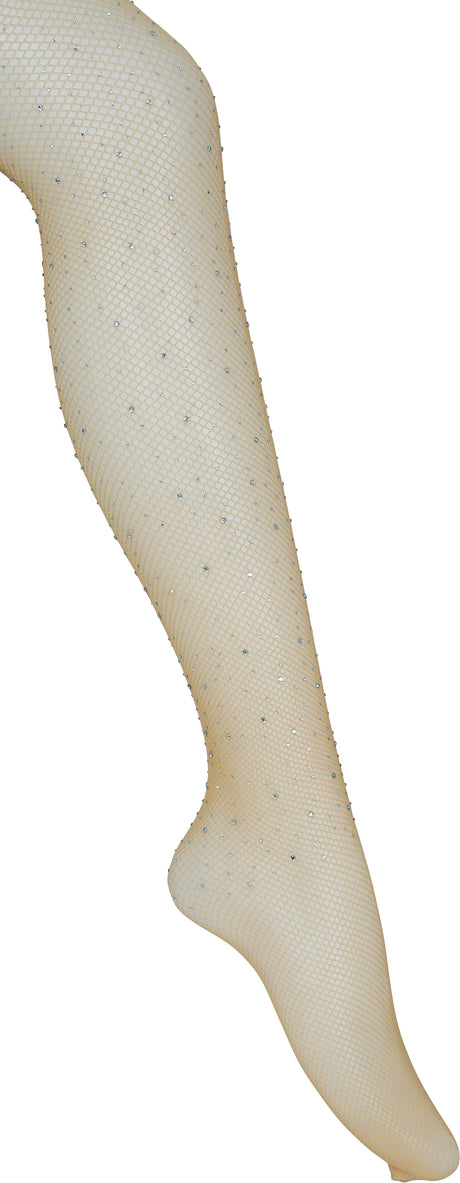 Collants résille noire à strass - Effet pailleté - Adulte