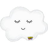 Ballon nuage blanc - 24" - Gonflage Hélium en boutique