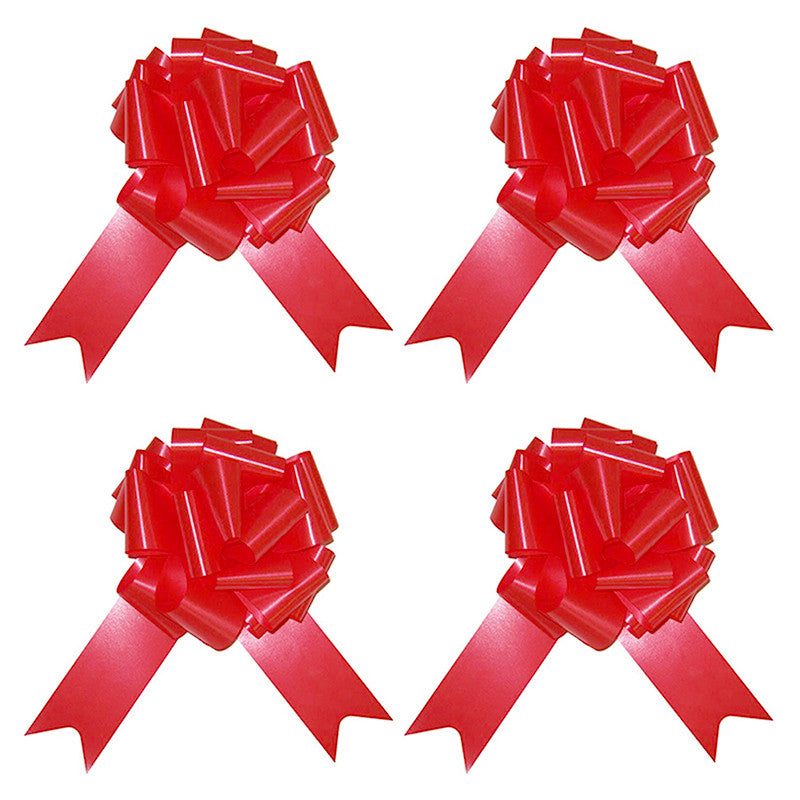 Nœuds à tirer – mariage, cadeau, décoration – lot de 4 – 18 cm