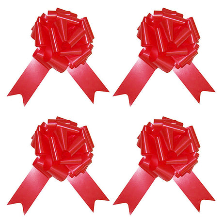 Nœuds à tirer – mariage, cadeau, décoration – lot de 4 – 18 cm