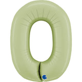 Ballon chiffre - vert olive satiné - 40" - Gonflage Hélium en boutique