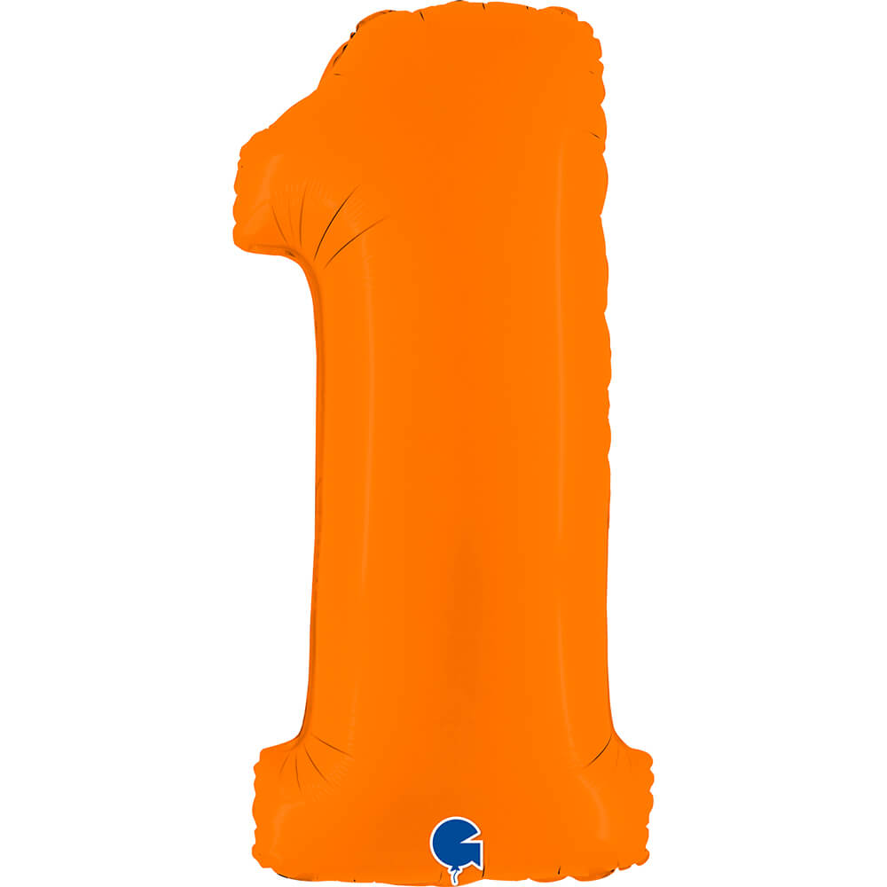 Ballon chiffre - Orange mat - 40" - Gonflage Hélium en boutique
