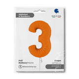 Ballon chiffre - Orange mat - 40" - Gonflage Hélium en boutique