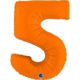 Ballon chiffre - Orange mat - 40" - Gonflage Hélium en boutique