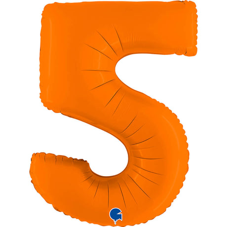Ballon chiffre - Orange mat - 40" - Gonflage Hélium en boutique