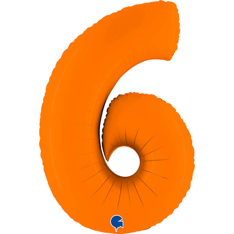 Ballon chiffre - Orange mat - 40" - Gonflage Hélium en boutique