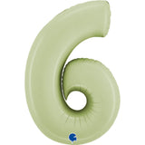 Ballon chiffre - vert olive satiné - 40" - Gonflage Hélium en boutique