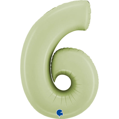 Ballon chiffre - vert olive satiné - 40" - Gonflage Hélium en boutique