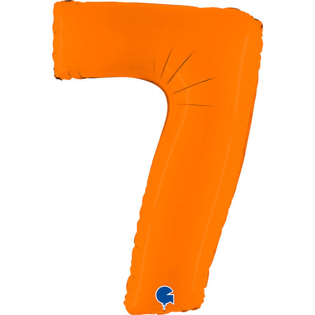 Ballon chiffre - Orange mat - 40" - Gonflage Hélium en boutique