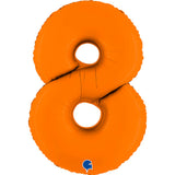 Ballon chiffre - Orange mat - 40" - Gonflage Hélium en boutique