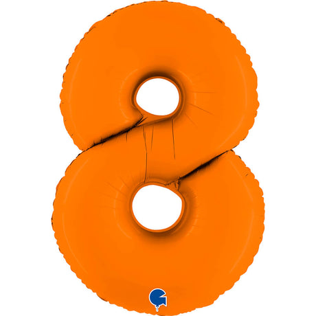 Ballon chiffre - Orange mat - 40" - Gonflage Hélium en boutique