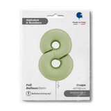 Ballon chiffre - vert olive satiné - 40" - Gonflage Hélium en boutique