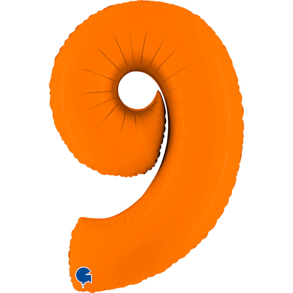 Ballon chiffre - Orange mat - 40" - Gonflage Hélium en boutique
