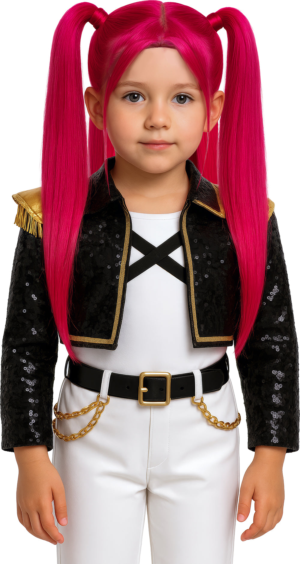 Perruque K-Pop Rose Fille - Perruque